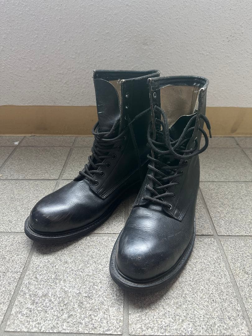 レザー ブラック レースアップブーツ 27cm 8 ブーツ レースアップブーツ メンズ レディース : ZOZOTOWN Yahoo!店