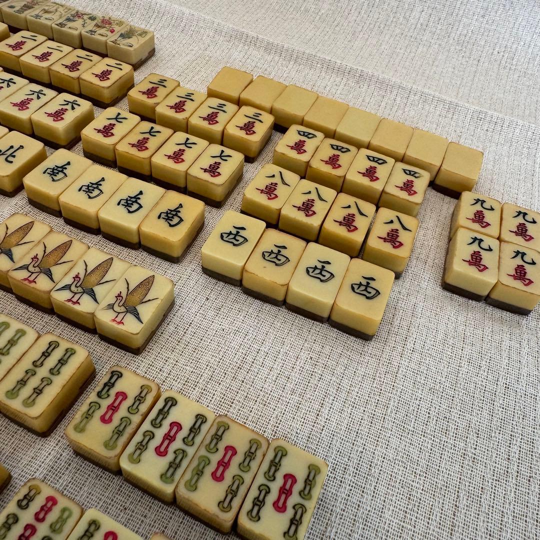 木箱入り】麻雀牌 鳳凰 背竹牌 ヴィンテージ アンティーク - メルカリ