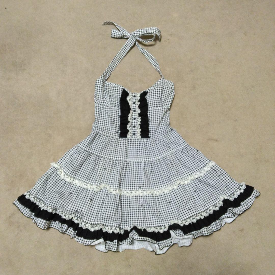PUTUMAYO ホルターネック ギンガムチェック ワンピース 希少 PUTUMAYO ギンガムチェック ホルターネック ワンピース フリル