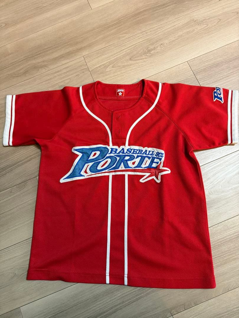 ポルテ 野球 赤 ユニフォーム145サイズ - メルカリ