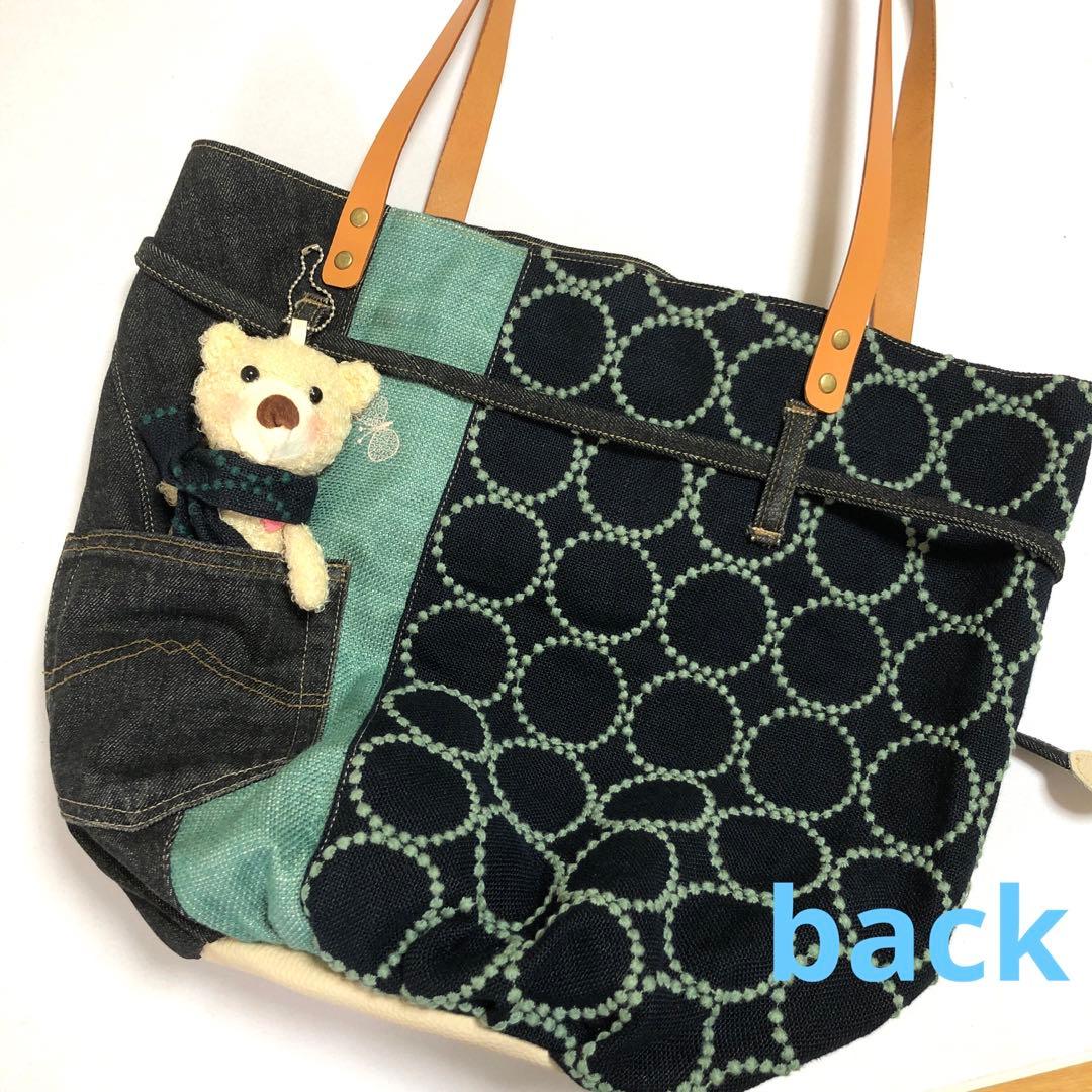 ミナペルホネン ＊ハンドメイド　Poco bag 《タンバリン》リメイクデニム②