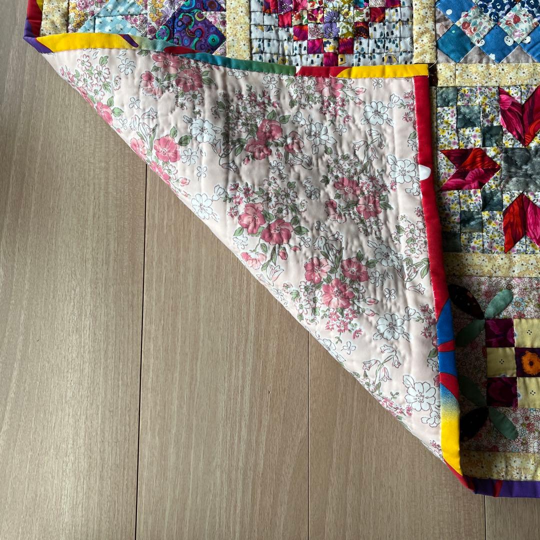 ハンドメイド パッチワークサンプラーキルトタペストリー - メルカリ