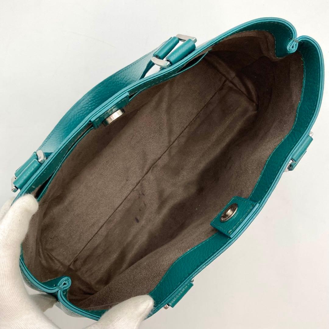 masa様専用✨ペッレモルビダ テーラマリーナ ミニトートバッグ 緑系