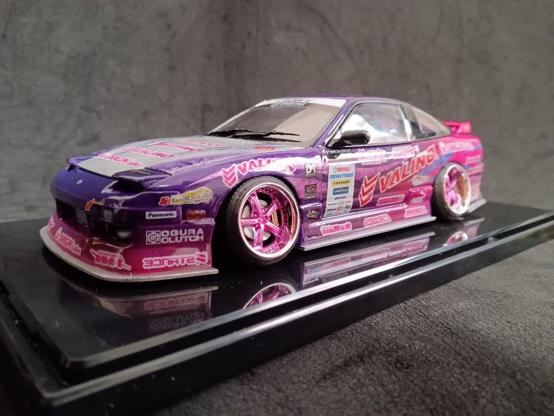 1/24 日産 180SX D1 ドリフトプラモデル 完成品 ケース付き - メルカリ