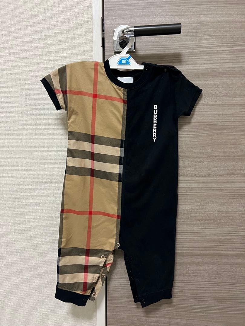 【美品】Burberry ロンパース 美品】BURBERRY バーバリー ロンパース カバーオール カシミヤ100