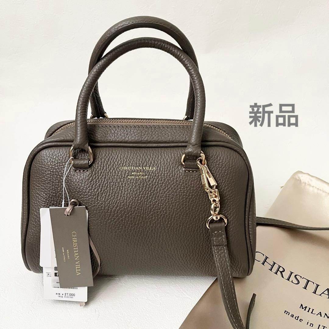 定価約3万 新品 タグ付 CHRISTIAN VILLA ミニボストンバッグ CHRISTIAN VILLA（クリスチャンヴィラ） ミニボストンバッグ ミニ