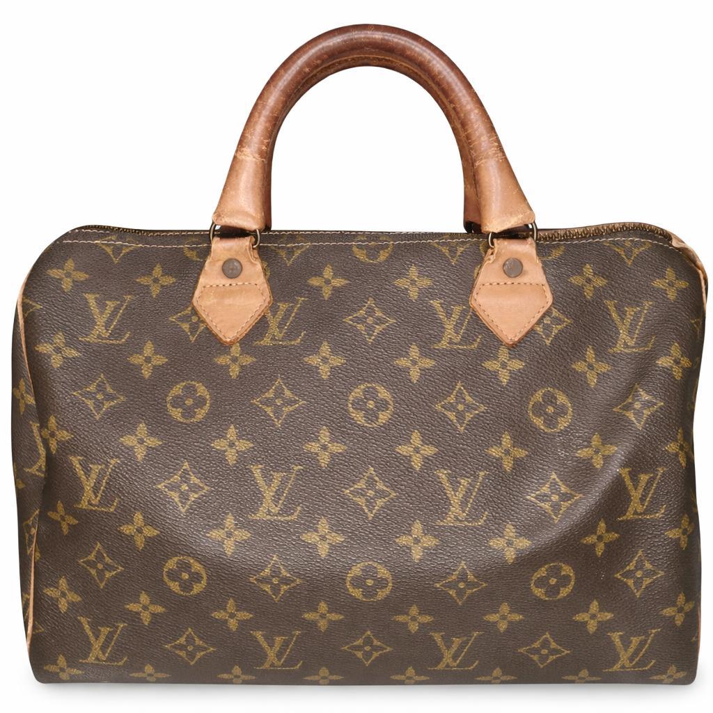 【激レア】Louis Vuitton☆スピーディ☆ヴィンテージ☆USA製1980 LOUIS VUITTON オールドスピーディ30モノグラムボストンハンドバッグ