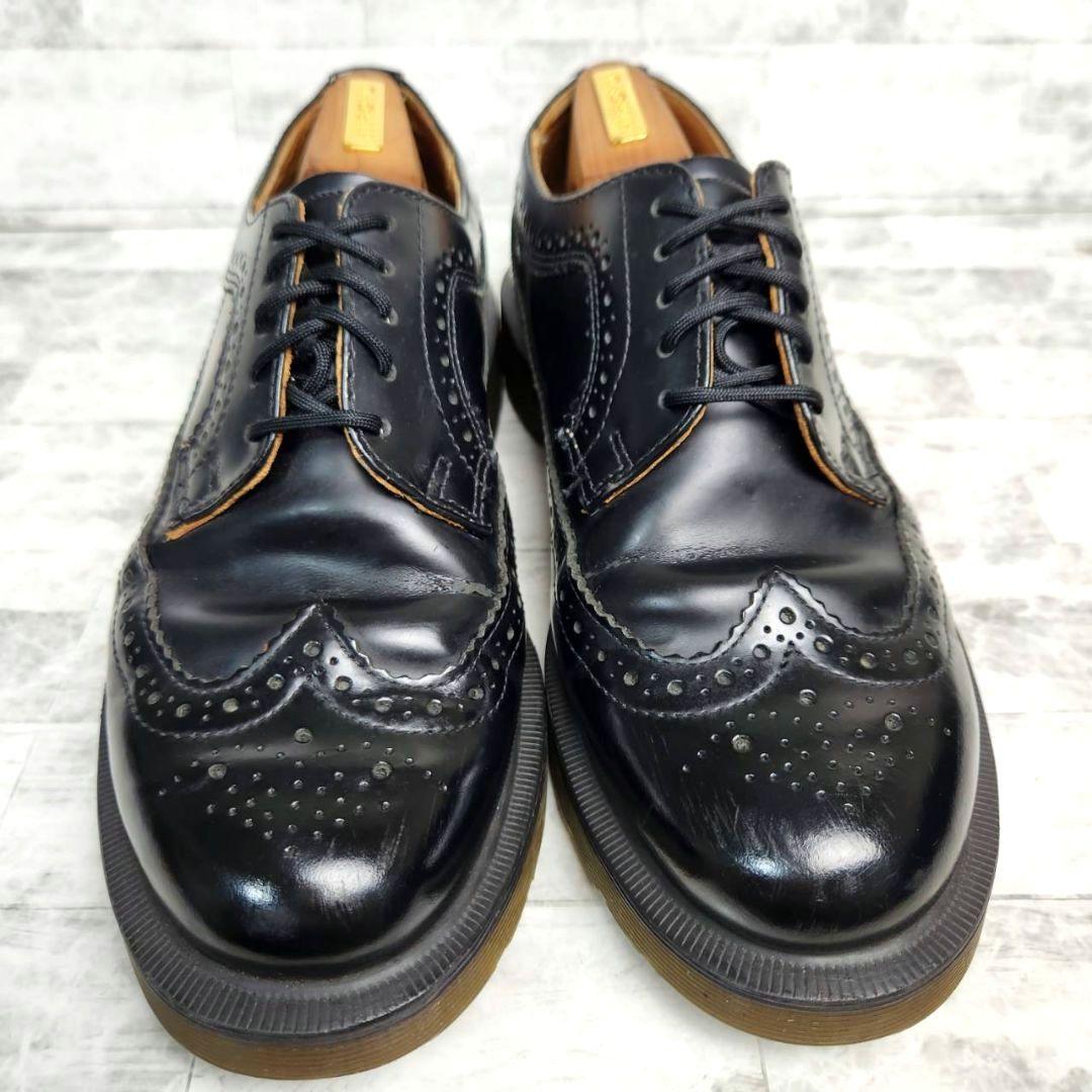希少】ドクターマーチン ウイングチップ 5ホール メダリオン 13844 黒