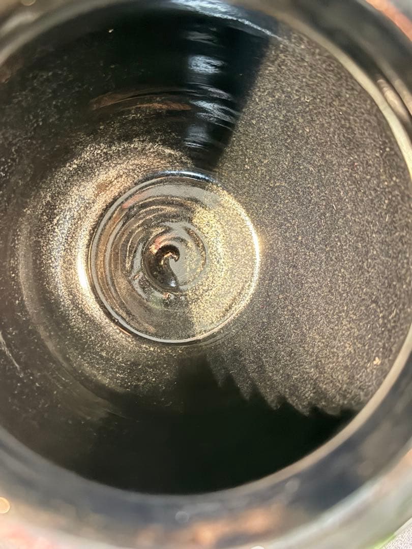 名工【加藤健】源九郎窯 志野茶入 飾壷 完品 網仕覆付 茶道具 時代