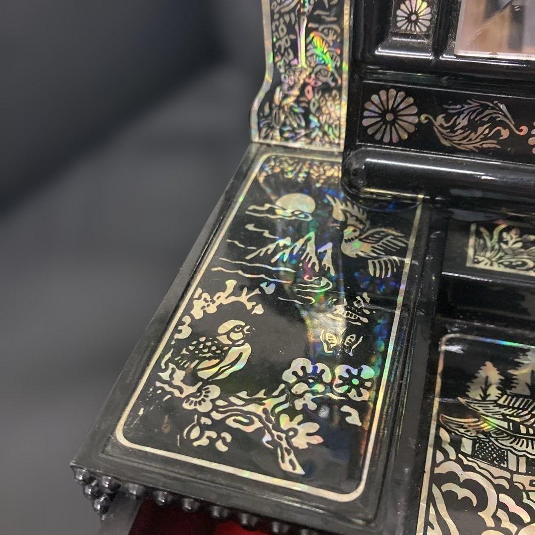 螺鈿細工 鏡台 花鳥 ミニドレッサー - メルカリ