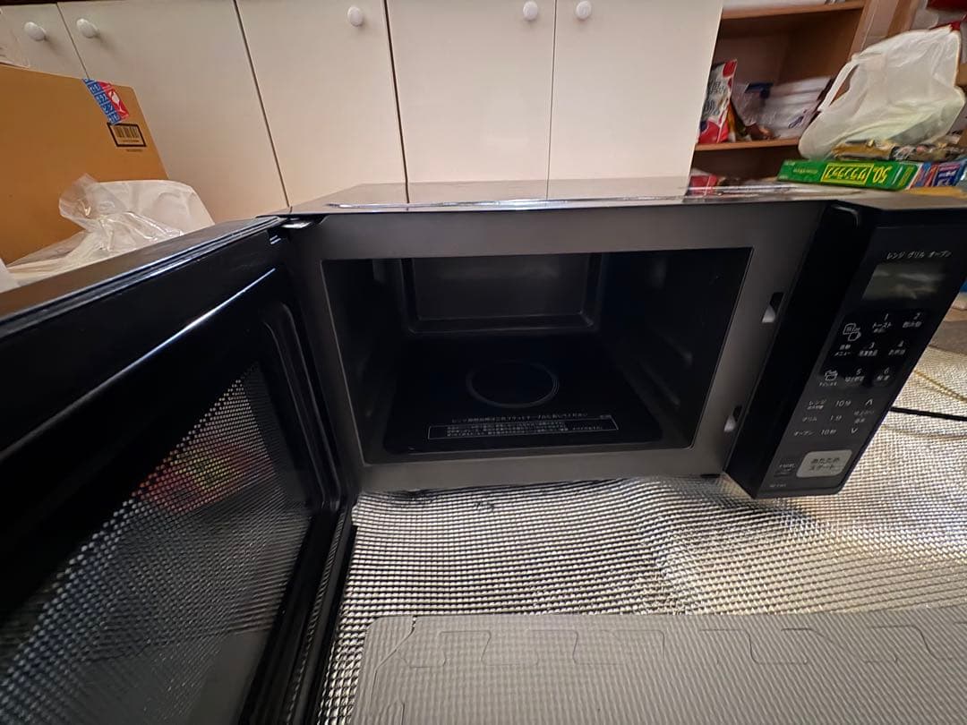 SHARP RE-F163-B コンパクト電子レンジ ブラック - メルカリ