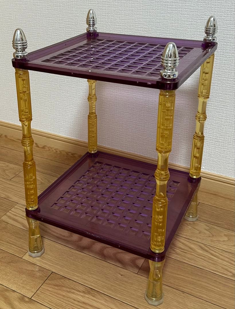 レトロポップ 昭和レトロ ラック キッチンラック パープル イエロー シルバー i-img1200x1200-