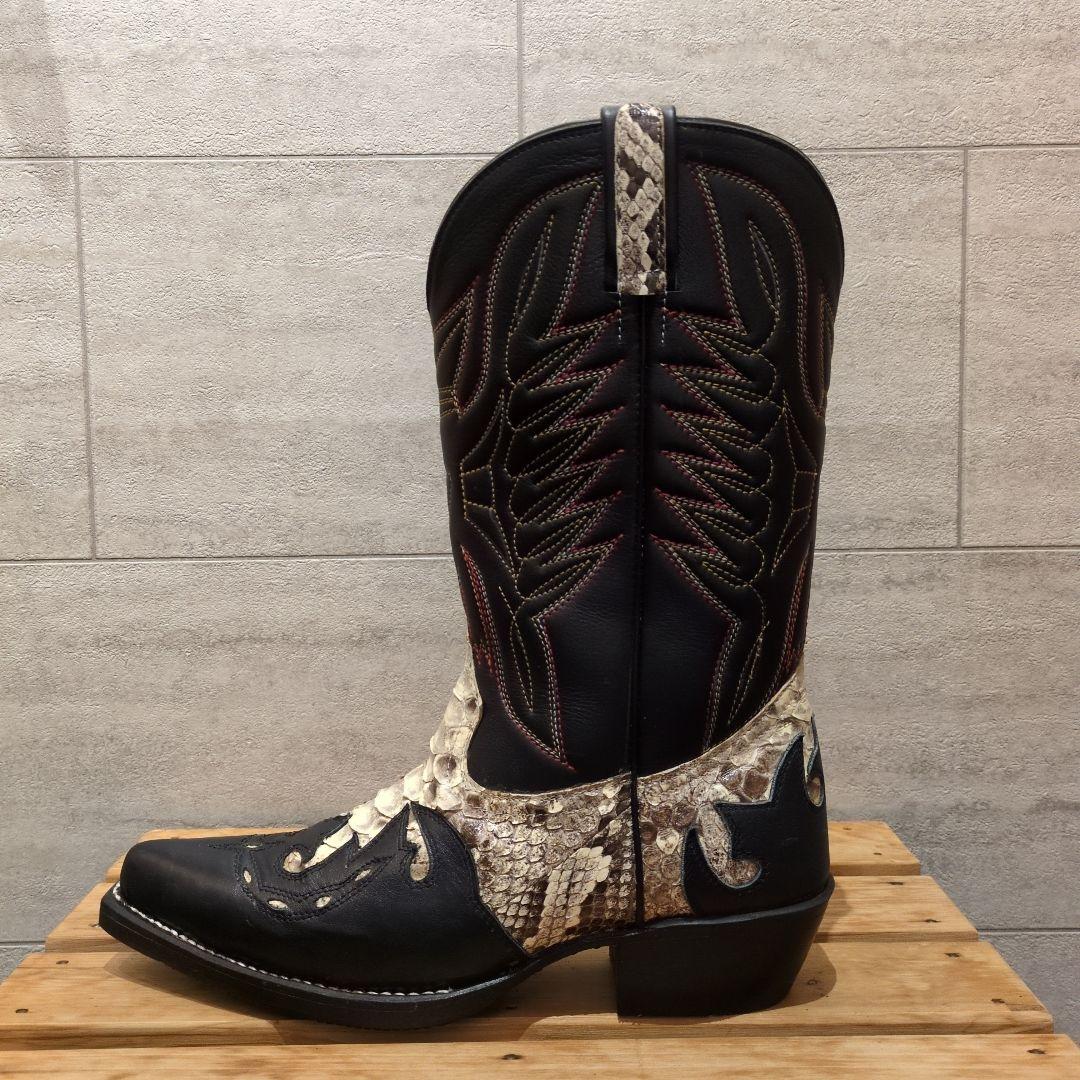 オーダーメイドパイソンレザーウエスタンブーツ 　 25.5cmEEE