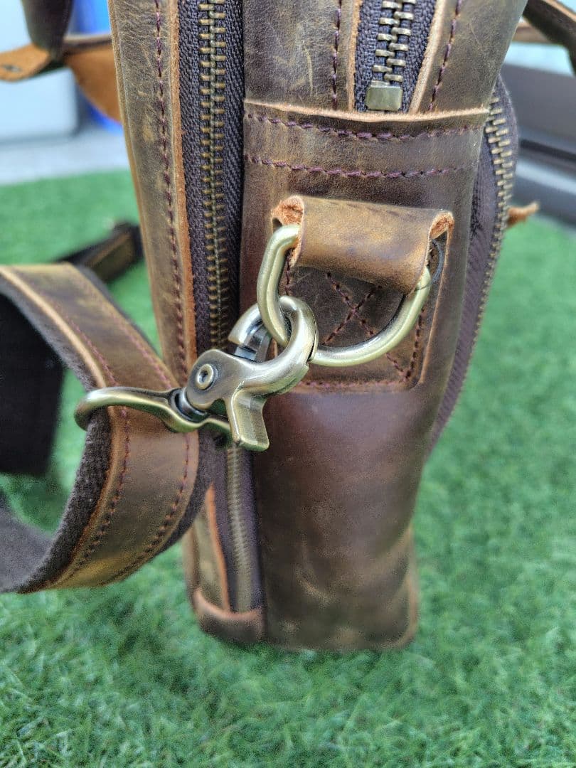 レザー 製 ビジネスバッグ ブラウン - メルカリ