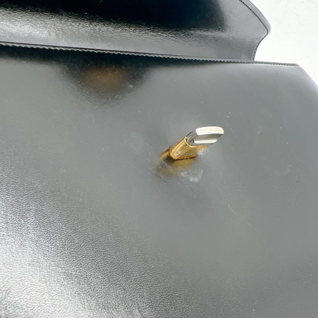 WAKO カーフレザー ターンロック フォーマルバッグ トップハンドル