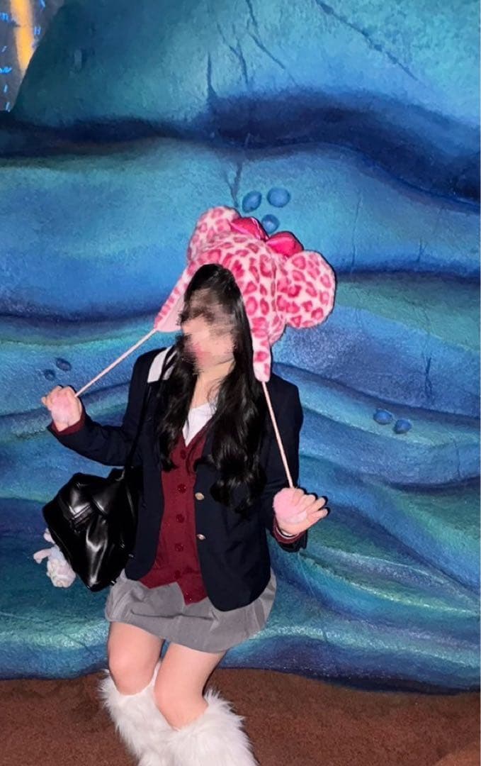 ディズニー　ファンキャップ　ヒョウ柄　ピンク ディズニー ファンキャップ ヒョウ柄 ピンク ディズニー ファン