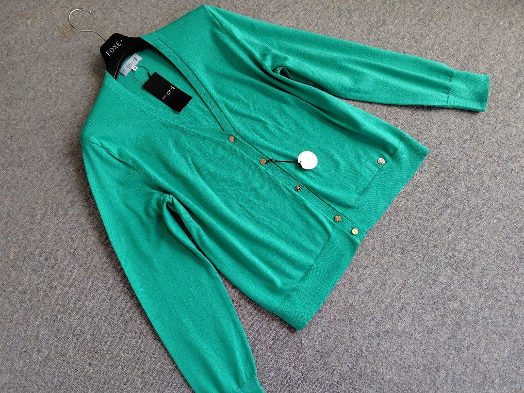 新品マッキントッシュロンドン スビンコットンニットカーディガン40緑