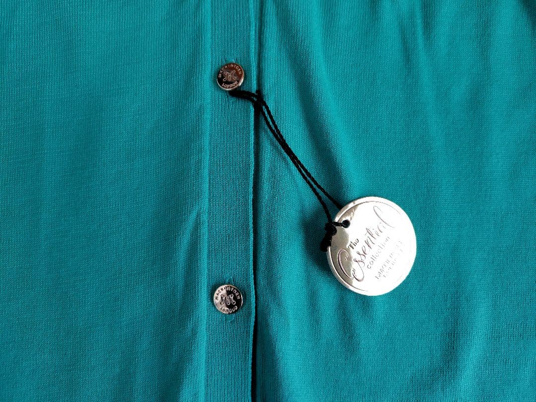 新品マッキントッシュロンドン スビンコットンニットカーディガン40緑