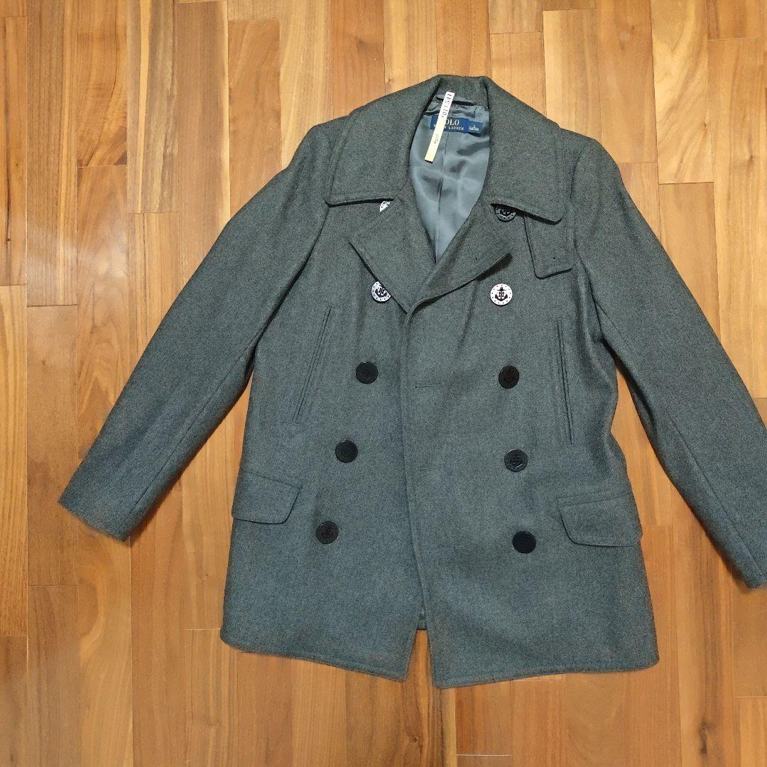 試着のみ POLO RALPH LAUREN グレー ピーコート Pコート - メルカリ
