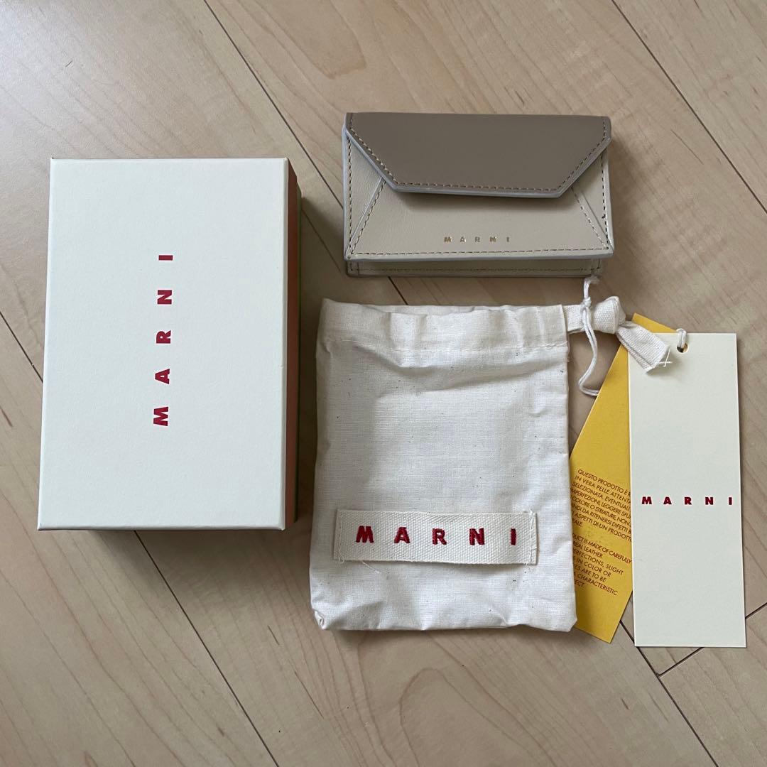 MARNI 名刺入れ マルニ レザー バイカラー | 名刺入れ ピンク×茶 - インポートセレクト