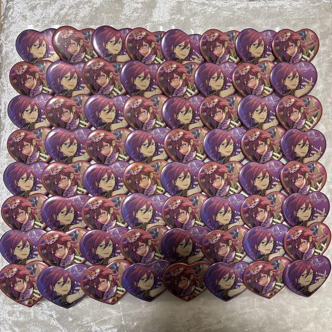 七種茨　ハート缶 あんスタ ラメキラハート 缶バッジ マルイ ハート缶バッジ 七種茨 あん