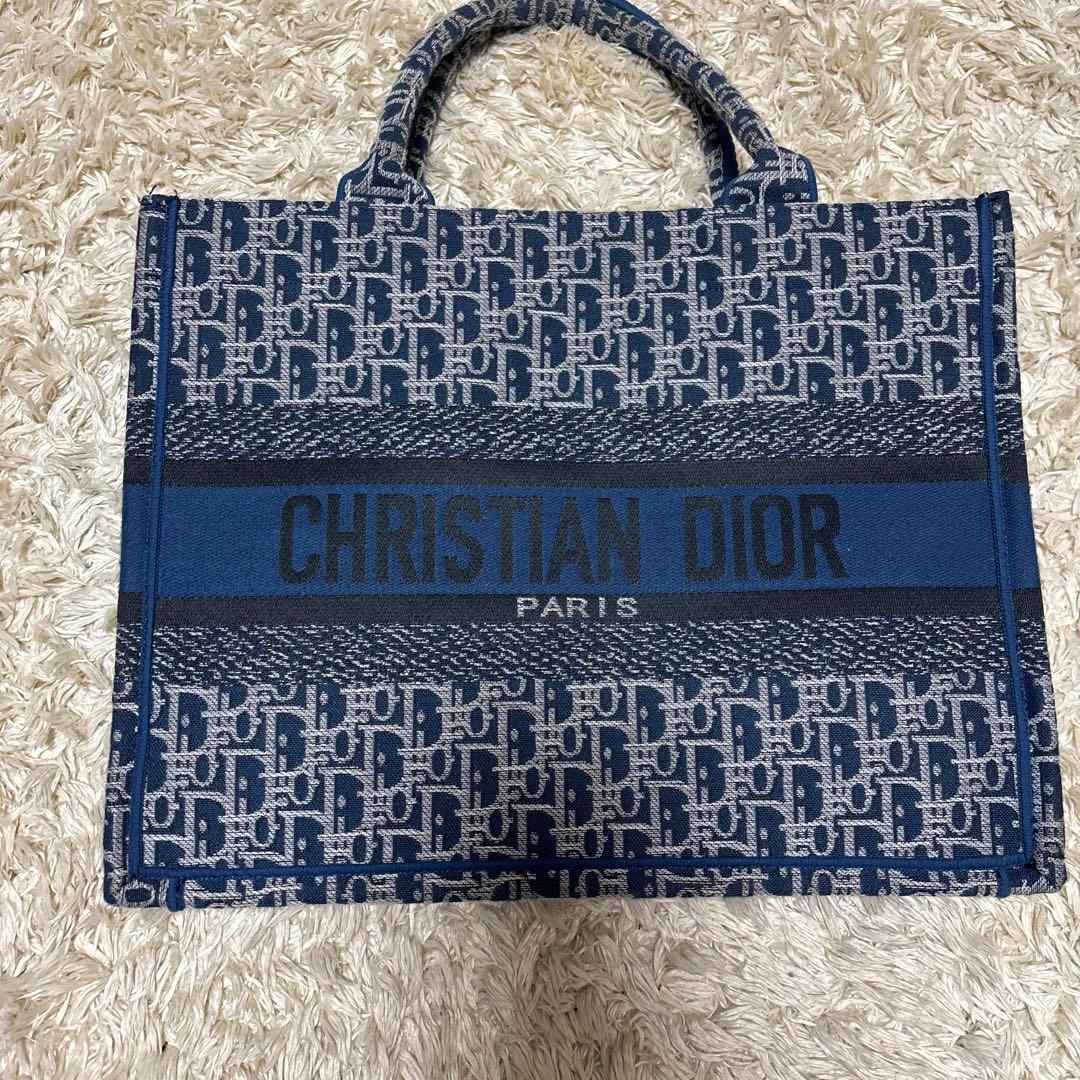 CHRISTIAN DIOR エコバッグ ネイビー Dior Navy Velour Oblique Book Tote – Consign of the Times ™