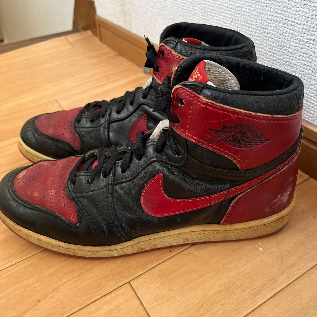 幻の1985年製 オリジナル AJ1 BRED 黒赤タン白 ジョーダン1激レア品