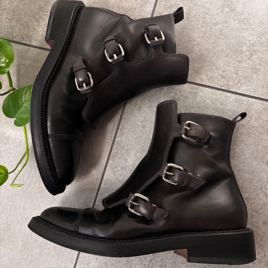 SARTORE ショートブーツ モンクストラップ 24㌢ 黒 ブーツ サルトル