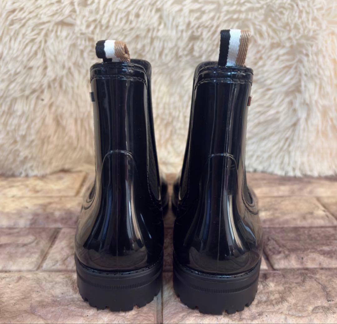 新品 HUGO BOSS グロッシー チェルシースタイル レインブーツ 23.5