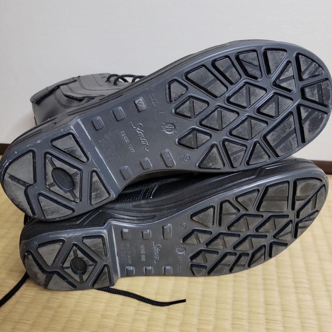 JIS規格 安全靴 シモン Simon 27 ハイカット 黒 ブーツ 反射材 - メルカリ