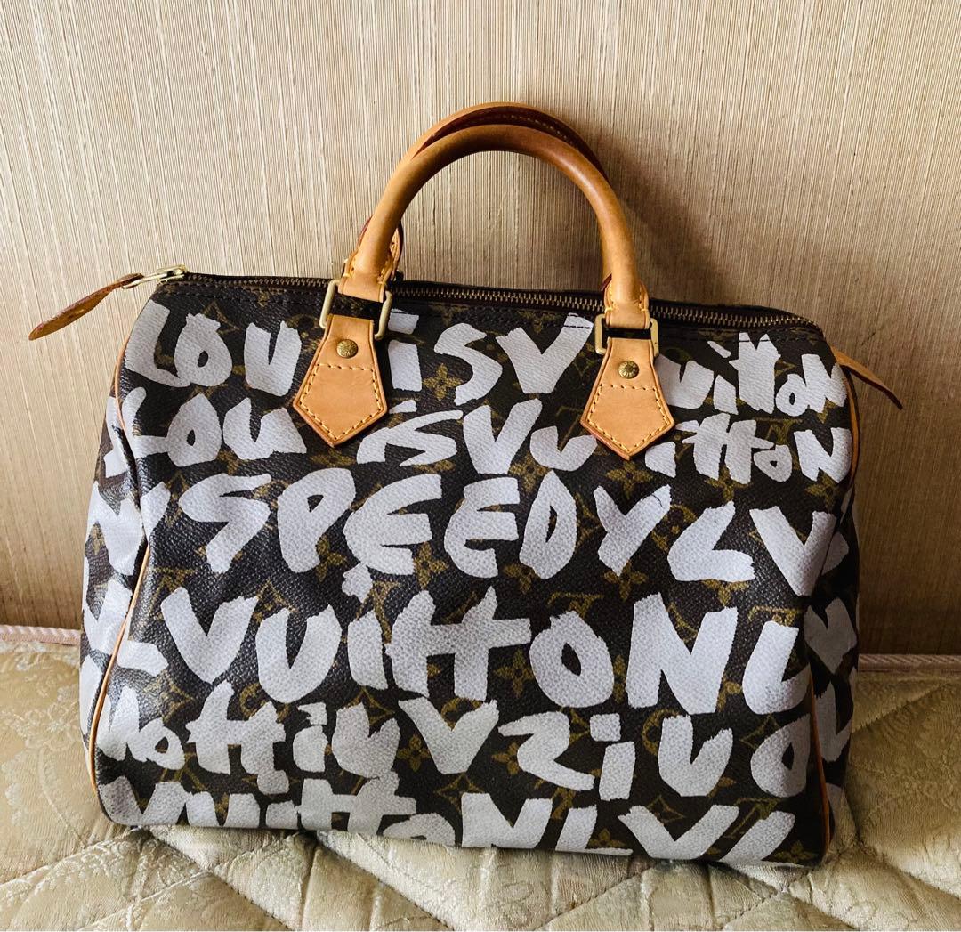 ルイヴィトン スティーブンスプラウス グラフィティ スピーディ30 白