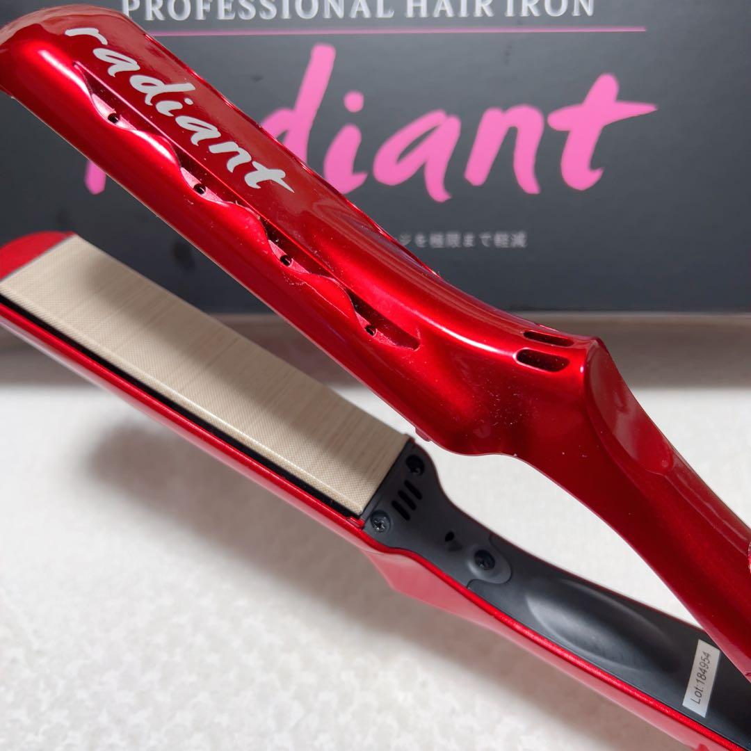 radiant プロフェッショナルヘアアイロン レッド - メルカリ