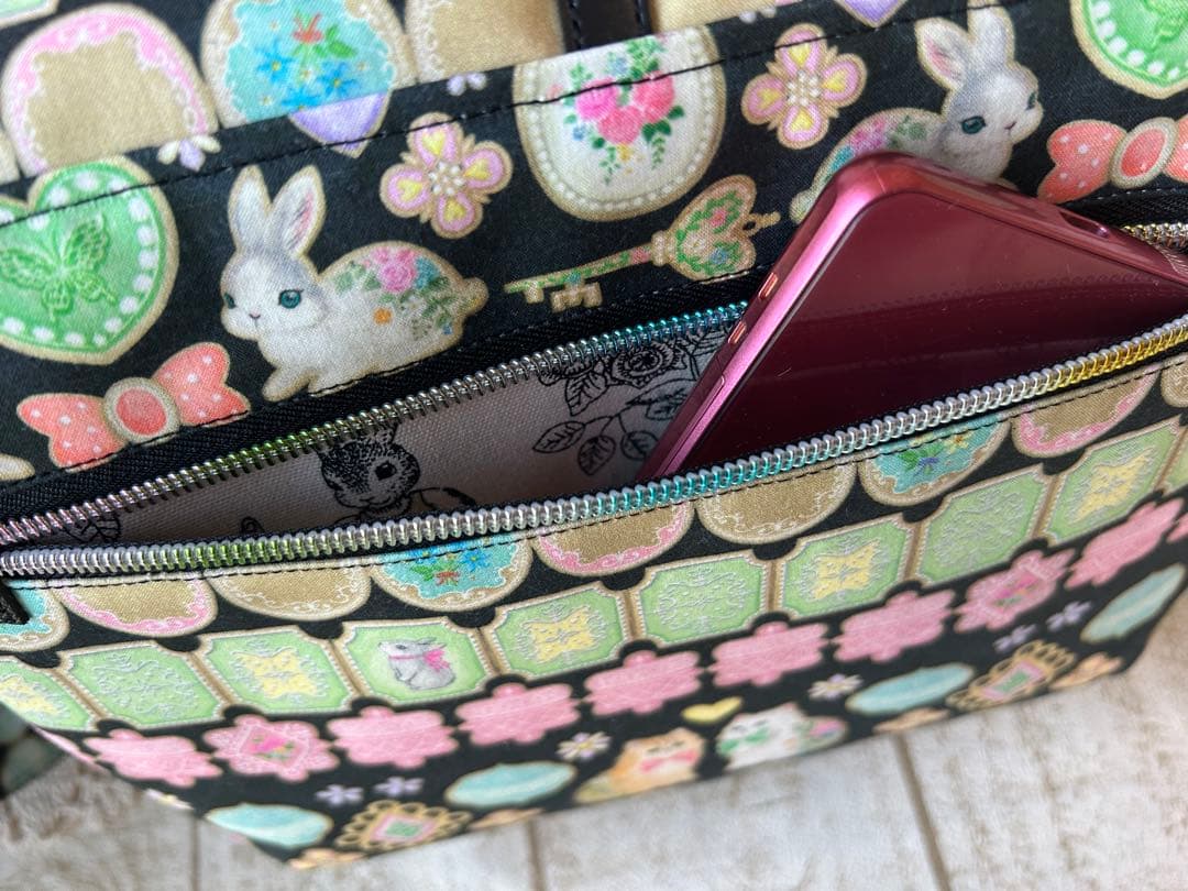 ゴン助様♡22ファブリック 丸底ハンドバッグ ショルダー2way