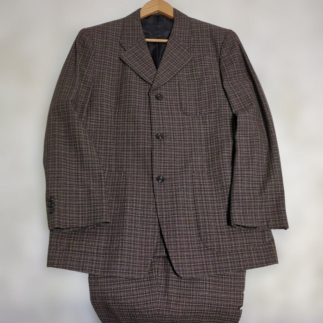 ムッシュニコル セットアップ 小林由紀夫 チェック カジュアルスーツ