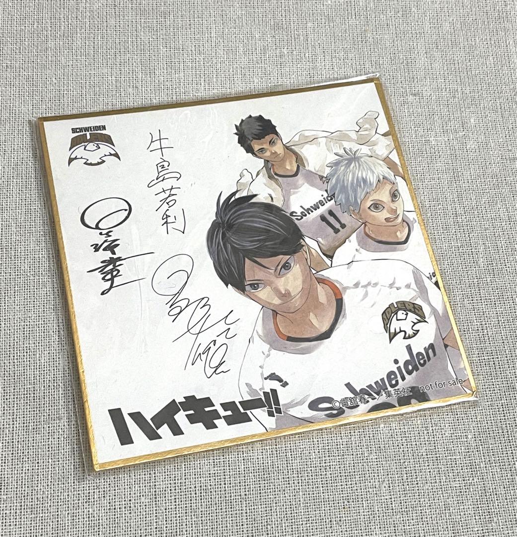 ハイキュー完結記念 サイン ミニ色紙 アドラーズ 影山飛雄 星海光来