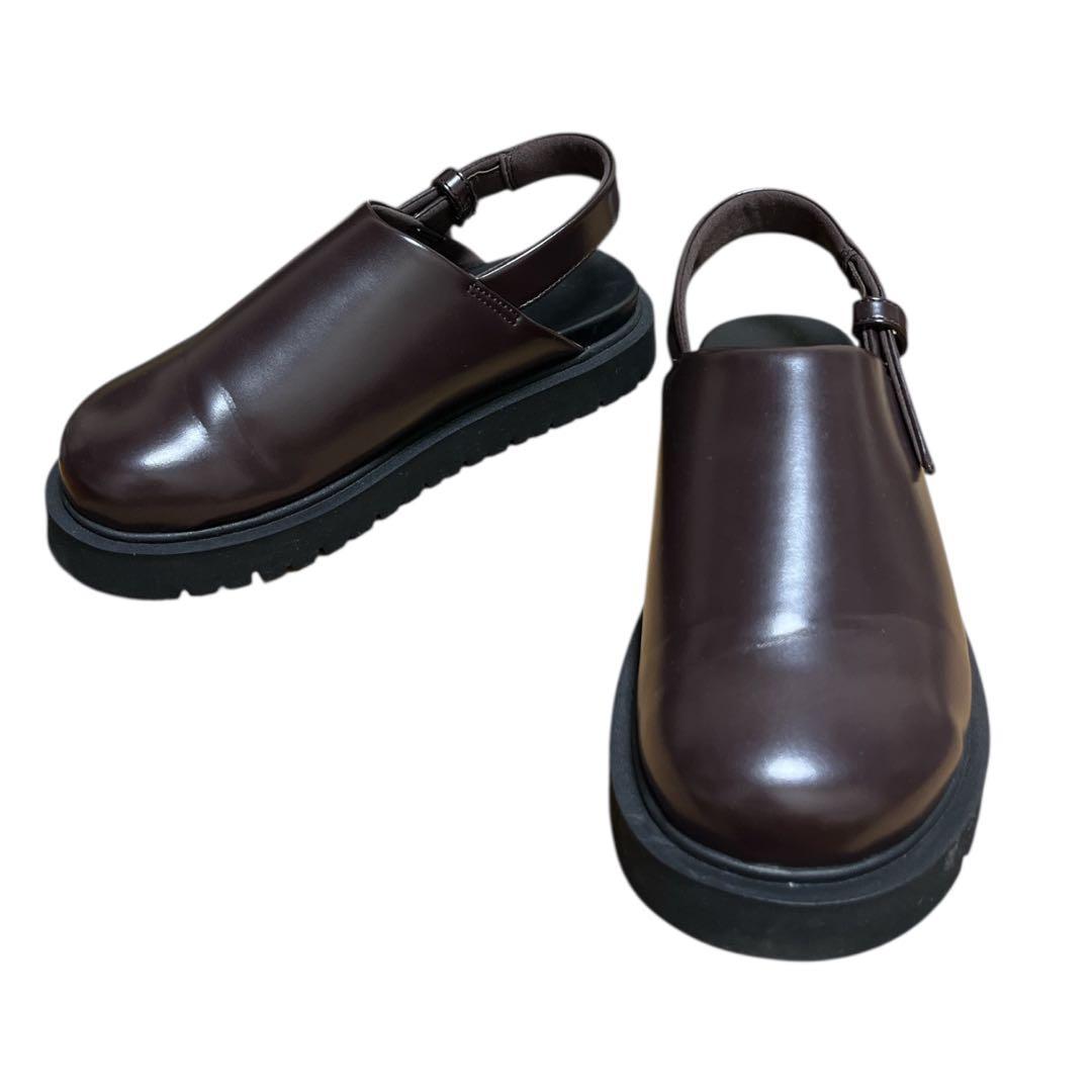 UNIQLO:C ユニクロ:シー クロッグシューズ 茶 23.5~24cm - メルカリ