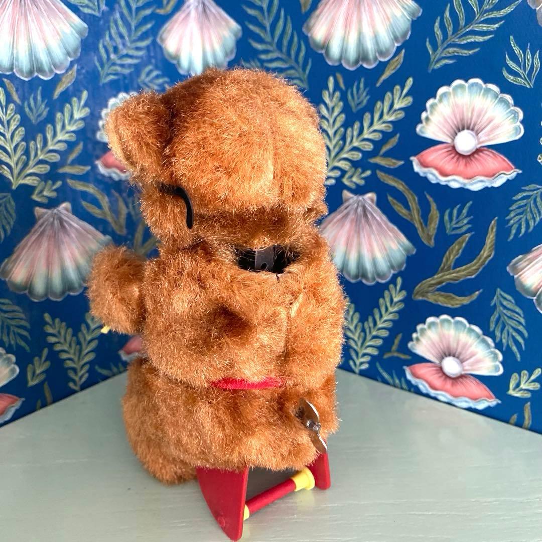 アンティーク ビンテージベア ゼンマイ仕掛け 編み物ベア max carl