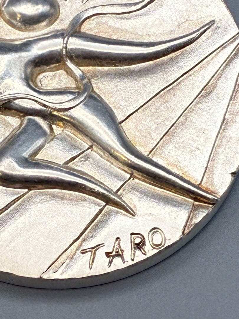 岡本太郎 オリンピック 純銀 ペンダント メダル1972年ネックレストップ