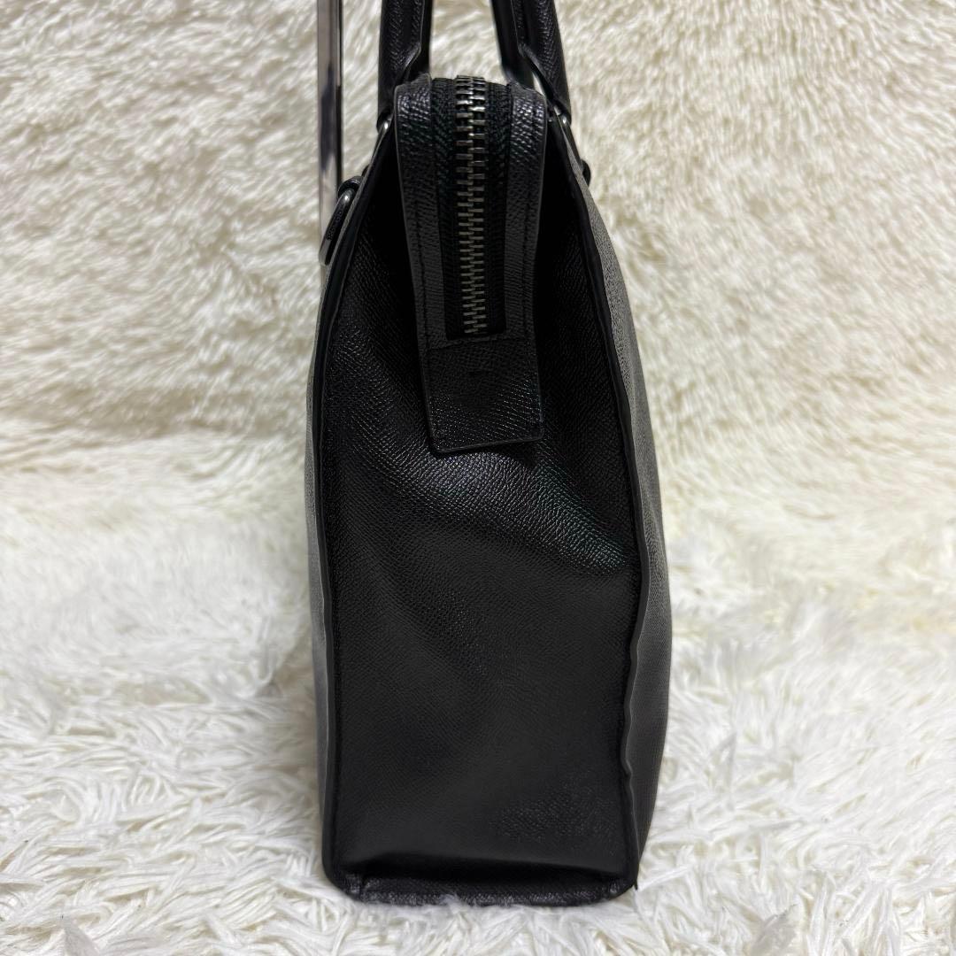 現行✨美品 コーチ グラハム ビジネスバッグ 2way 自立 A4可 黒 レザー
