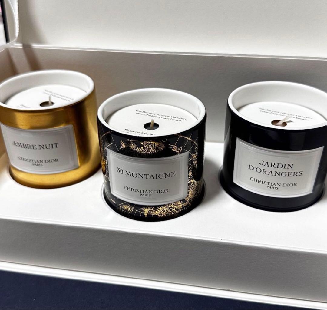 ●メゾン　クリスチャンディオール　キャンドルセット メゾン クリスチャン ディオール23年クリスマスコフレ、ゴールド