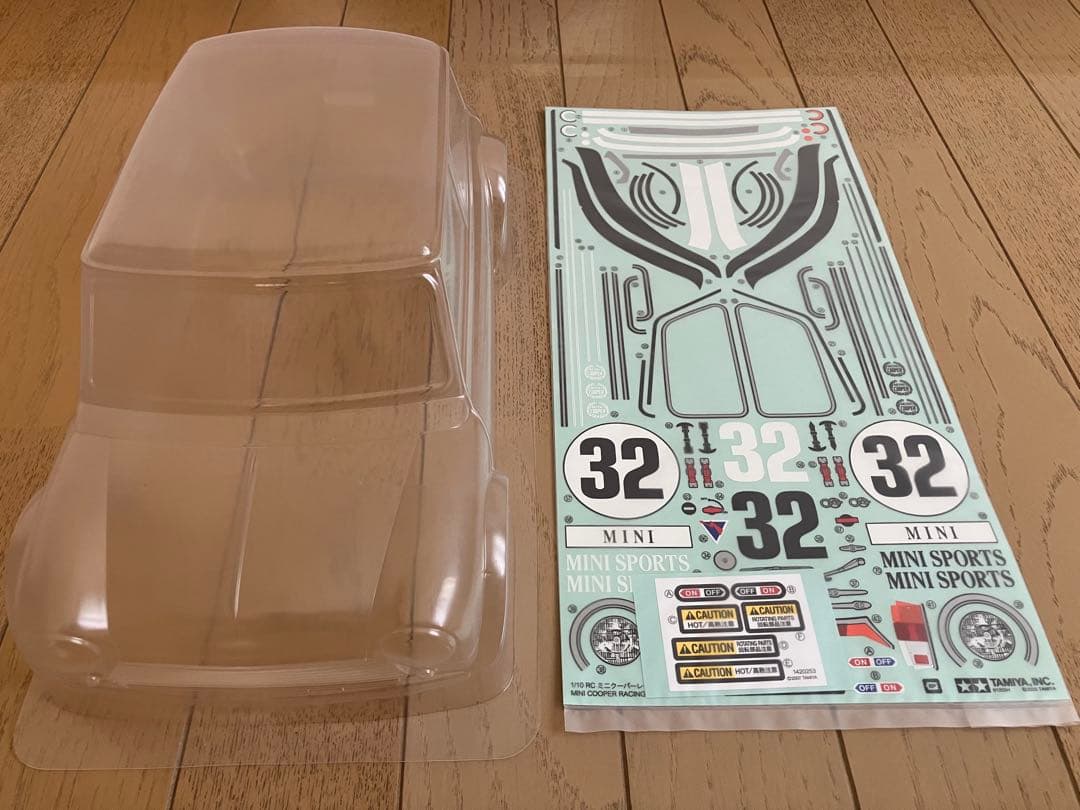 タミヤ 1/10 ミニクーパー レーシング ボディ ステッカー 未使用】 タミヤ 1/10 ミニクーパーレーシング ボディ ステッカー