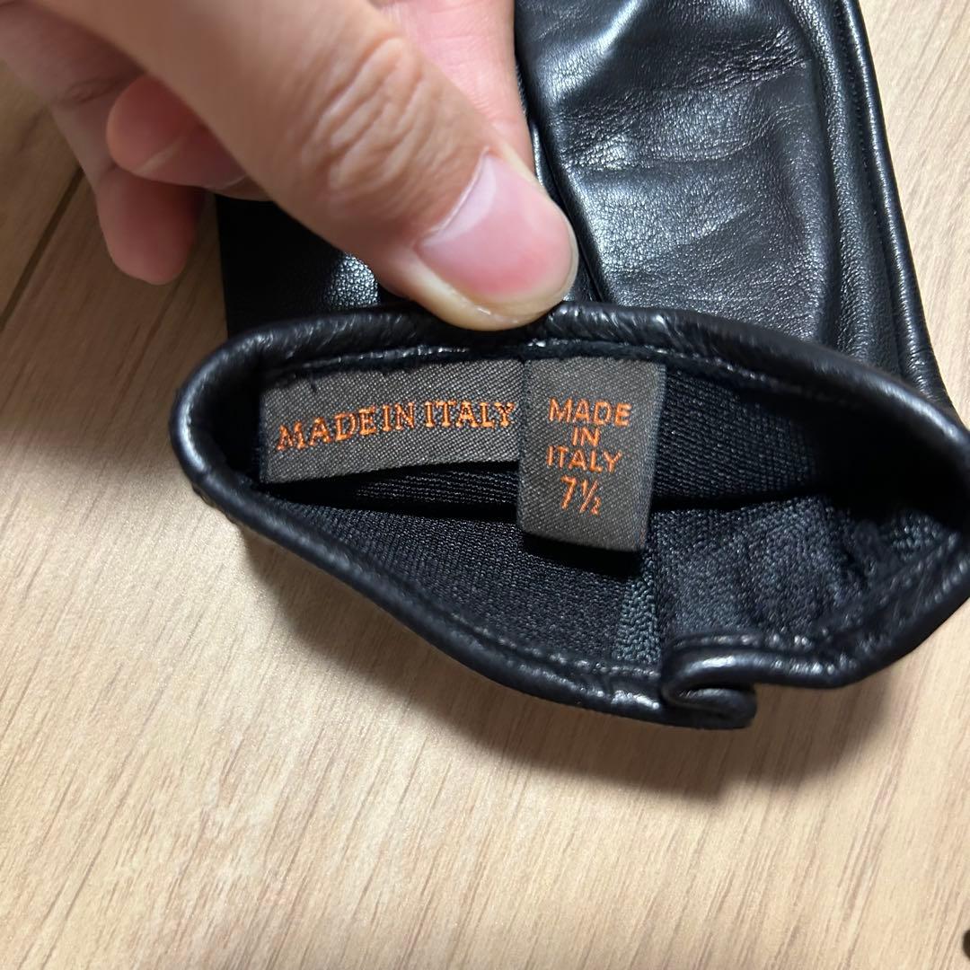 MARIO PORTOLANO フィンガーレス レザー グローブ