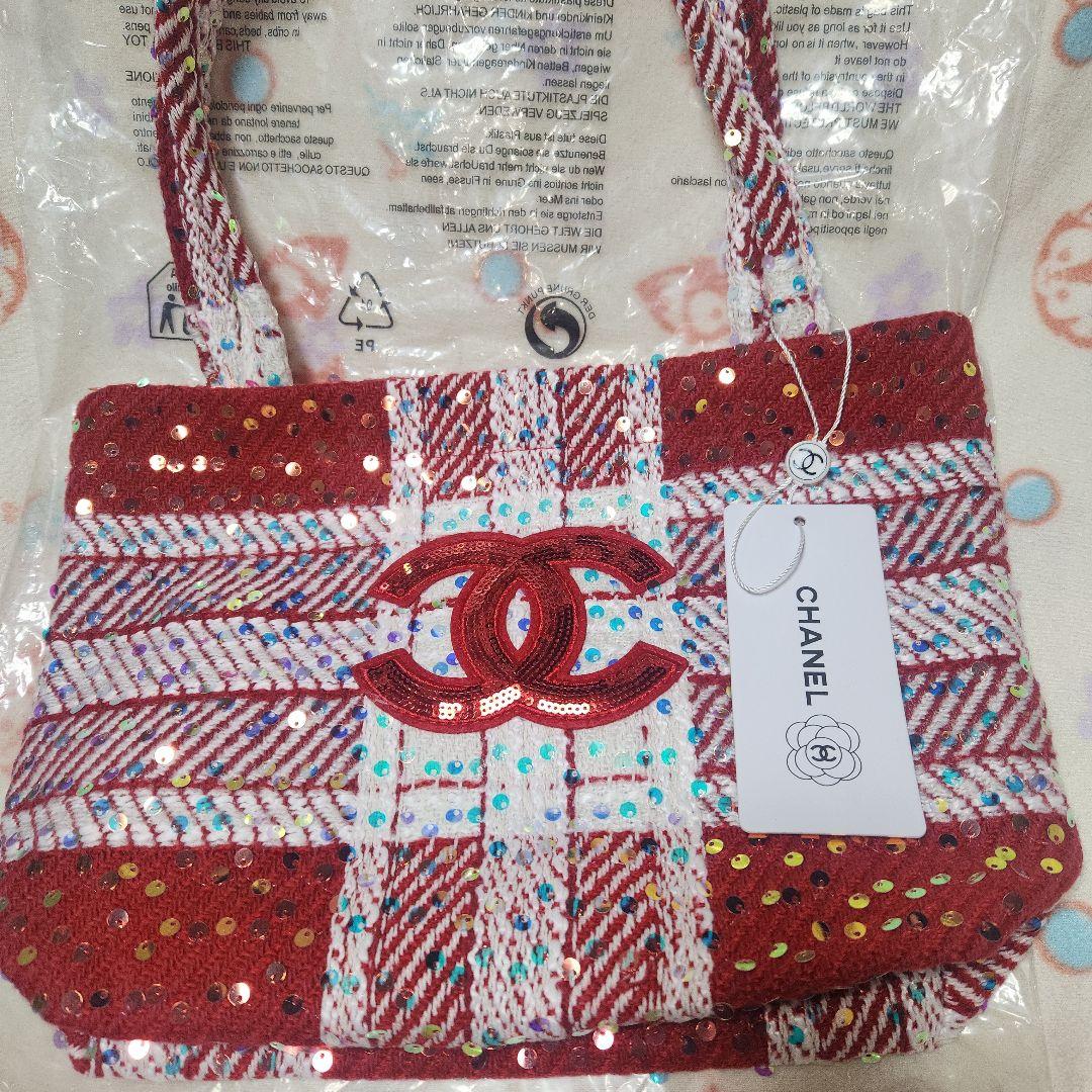 CHANEL シャネル ココマーク スパンコール ノベルティ トートバッグ