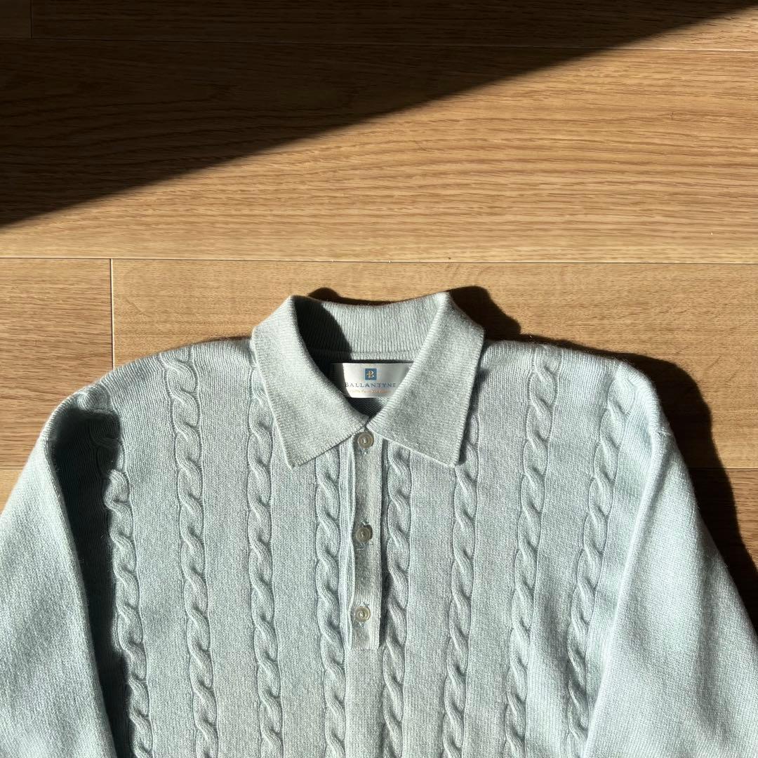 90s Ballantyne カシミヤ ケーブル ニット ポロ スコットランド 90s Ballantyne カシミヤ ケーブル ニット ポロ スコットランド - メルカリ