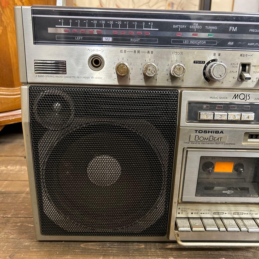 東芝ステレオラジオ ラジカセ 昭和レトロ RT-8780S BOMBEAT - メルカリ