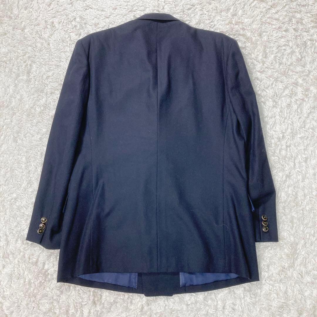 美品 dunhill ダンヒル ダブルジャケット カシミヤ混 ロゴ金ボタン