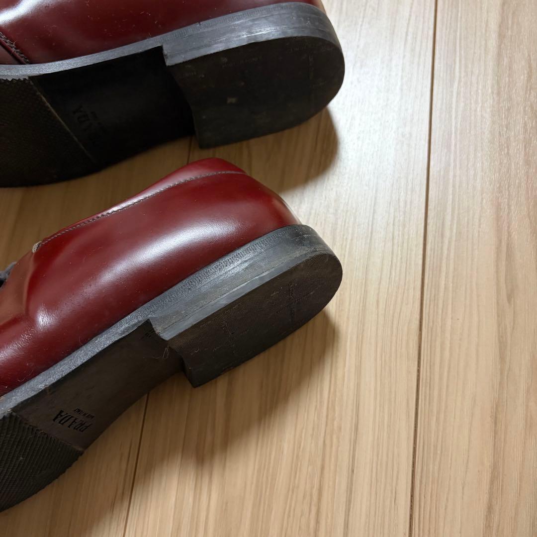 PRADA プラダ スクエアトゥ レザーシューズ - メルカリ
