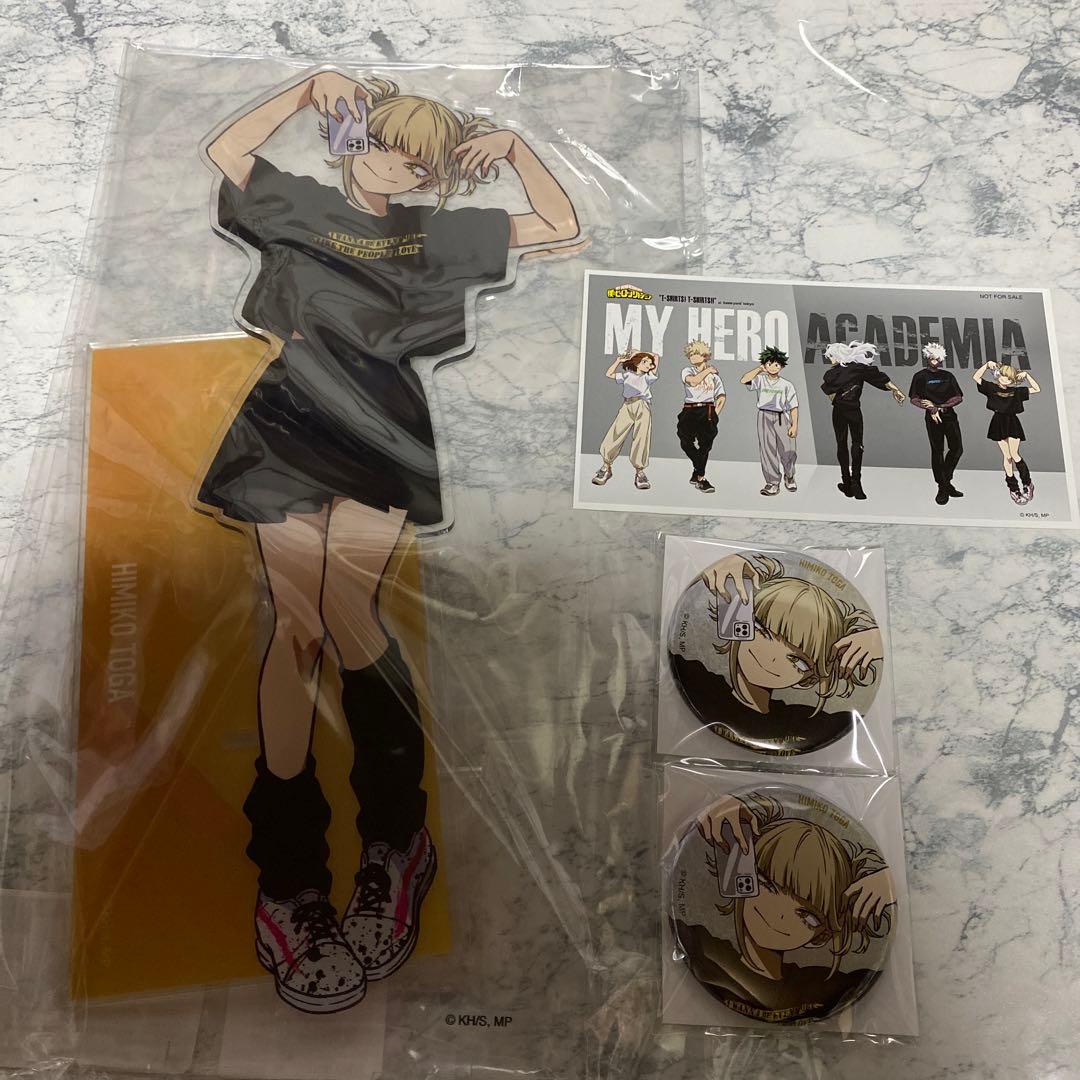 ヒロアカ ベースヤード アクリルメガフィギュア トガヒミコ 缶バッジ