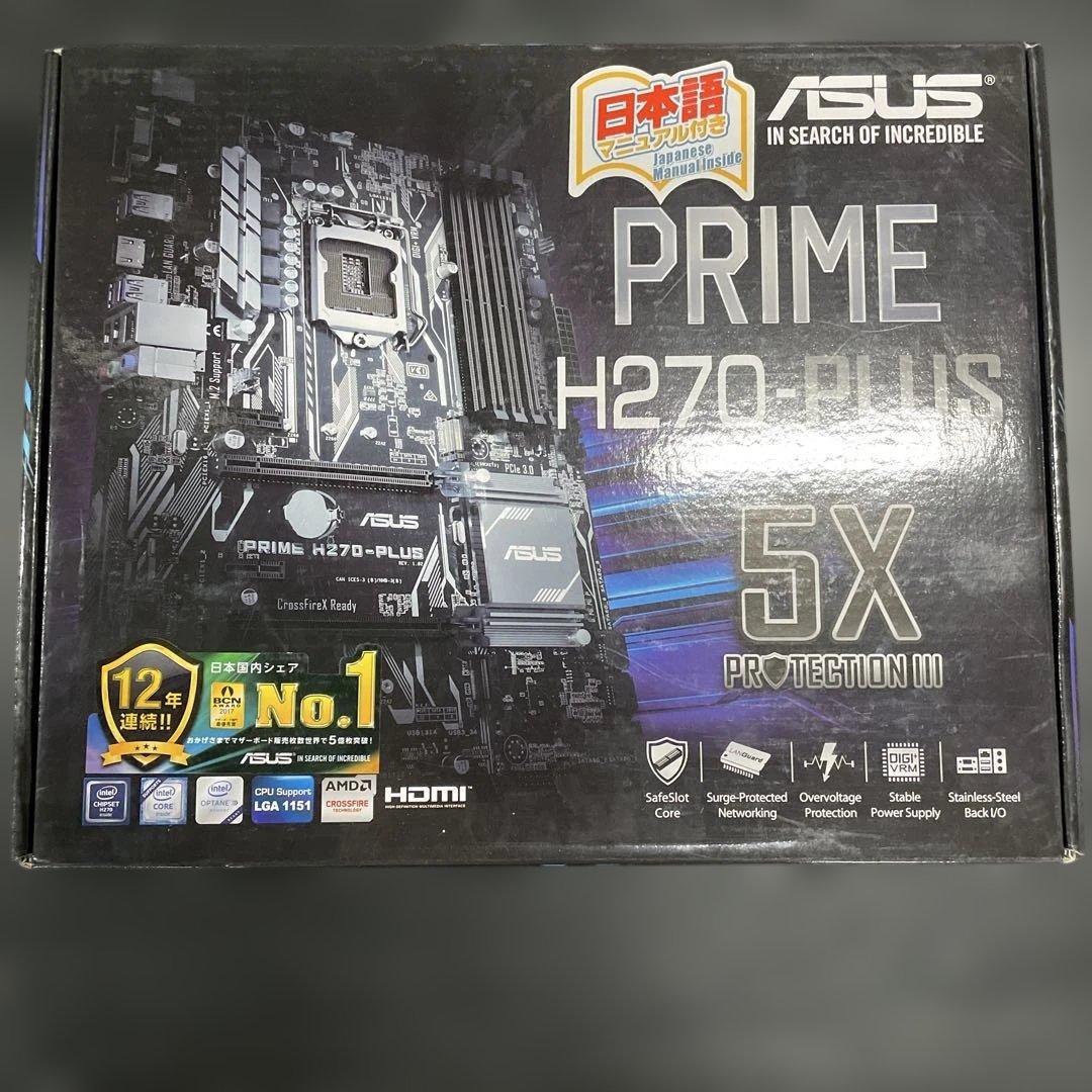 ASUS H270M-PLUS マザーボード Amazon.com: ASUS Prime H270M-PLUS/CSM LGA1151 DDR4 HDMI DVI VGA M