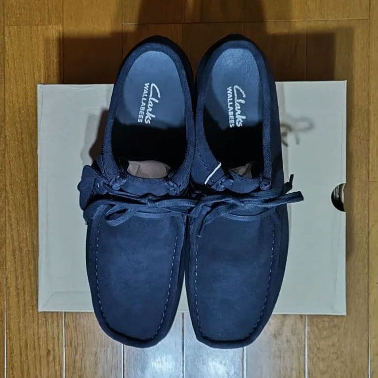 CLARKS ワラビー WALLABEE EVO 28.5cm NAVY